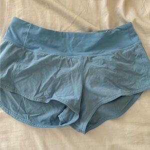 Blue Lululemon Speed Up Shorts (2.5”)